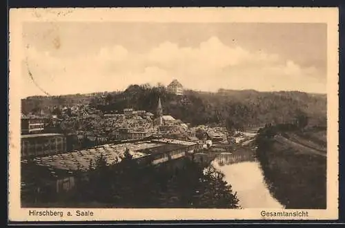 AK Hirschberg a. Saale, Gesamtansicht mit Kirche