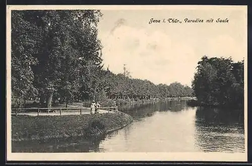 AK Jena i. Thür., Paradies mit Saale