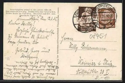 AK Crimmitschau, Kobertalsperre