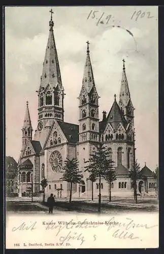 AK Berlin-Charlottenburg, Blick auf die Kaiser Wilhelm-Gedächtniss-Kirche