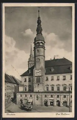 AK Bautzen, Rathaus mit Geschäft