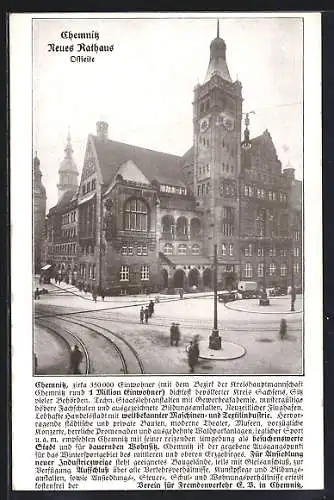 AK Chemnitz, Neues Rathaus, Ostseite