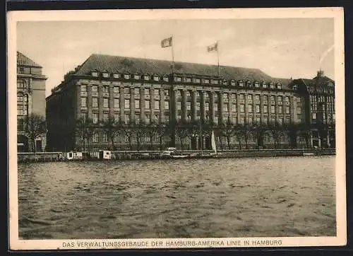 AK Hamburg, Das Verwaltungsgebäude der Hamburg-Amerika Linie, Alsterdamm 25