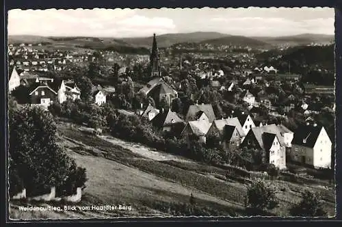 AK Weidenau /Sieg, Blick vom Haardter Berg auf den Ort