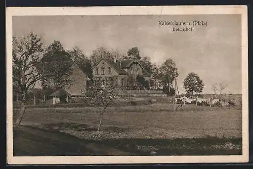 AK Kaiserslautern / Pfalz, Blick auf den Bremerhof