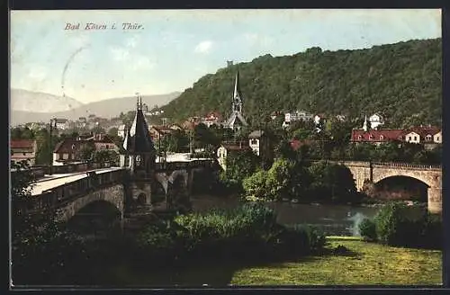 AK Bad Kösen i. Thür., Teilansicht mit Kirche