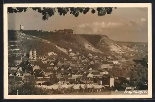 AK Freyburg, Teilansicht mit Kirche