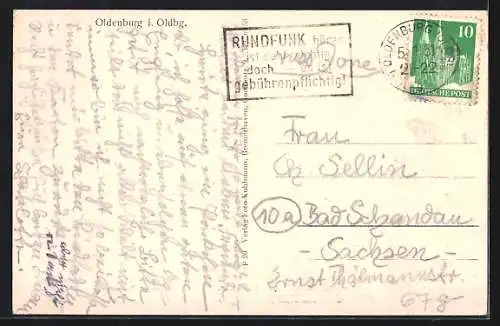 AK Oldenburg i. Oldbg., Hubbrücke, Lustgarten, Bremer Strasse