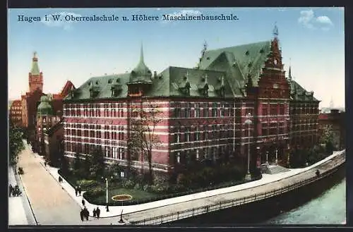 AK Hagen i. W., Oberrealschule und Höhere Maschinenbauschule