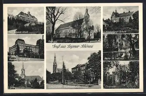 AK Siegmar-Schönau, Hans-Schemm-Schule, Hindenburgschule, Rathaus