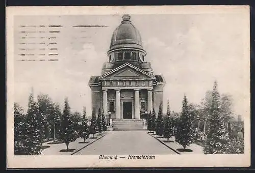 AK Chemnitz, Blick auf das Krematorium