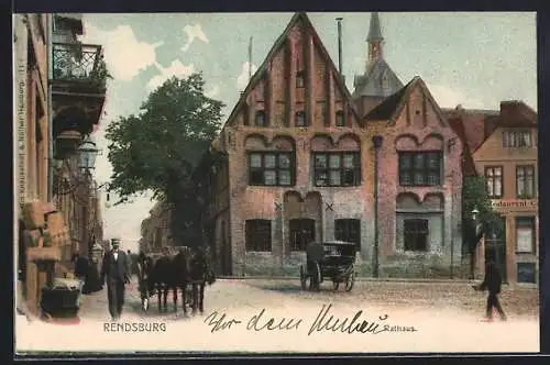 AK Rendsburg, Rathaus mit Restaurant