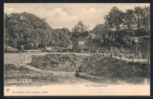 AK Rendsburg, Alte Festungsmauer