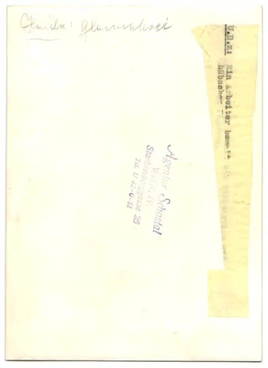 19 Fotografien Wilhelm Sturm, Ansicht Gablonz / Böhmen, Haida Glasmanufaktur, Handwerker produzieren Kristallglas u.a. 27