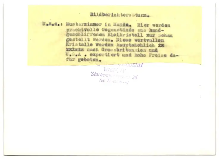 19 Fotografien Wilhelm Sturm, Ansicht Gablonz / Böhmen, Haida Glasmanufaktur, Handwerker produzieren Kristallglas u.a. 37