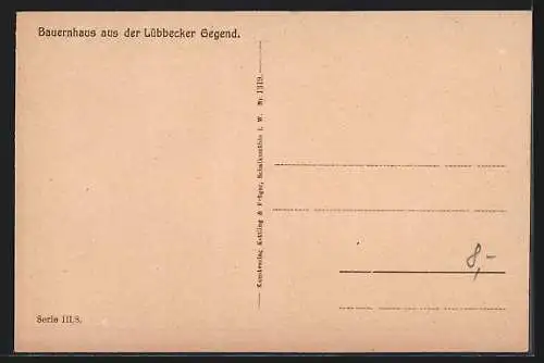 AK Lübbecke, Alt-westfälisches Bauernhaus mit Schafherde