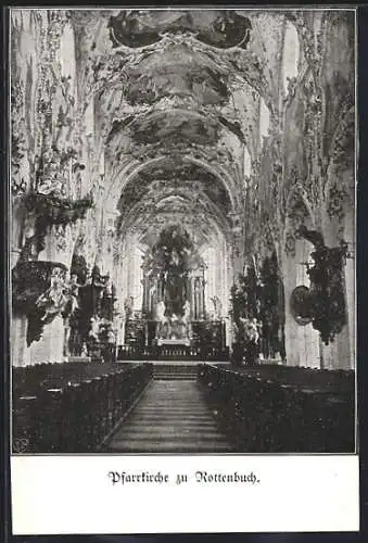 AK Rottenbuch / Obb., Inneres der Pfarrkirche