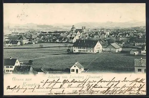 AK Kempten / Allgäu, Gesamtansicht vom Lotterberg (Neustadt)