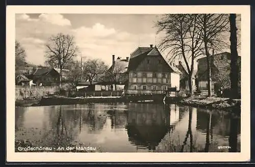 AK Grossschönau / Sachsen, An der Mandau