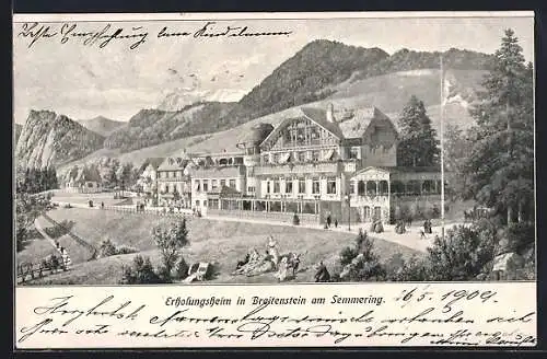 AK Breitenstein am Semmering, Blick auf das Erholungsheim