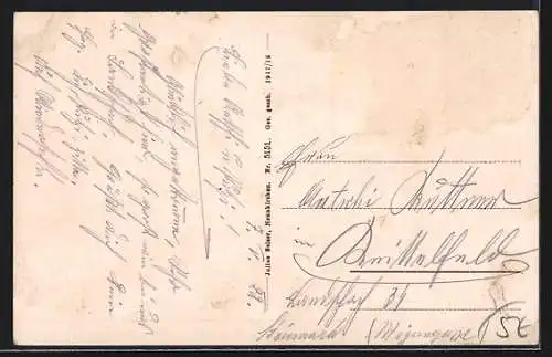 AK Pottschach a. d. Südbahn, Ortsansicht aus der Vogelschau