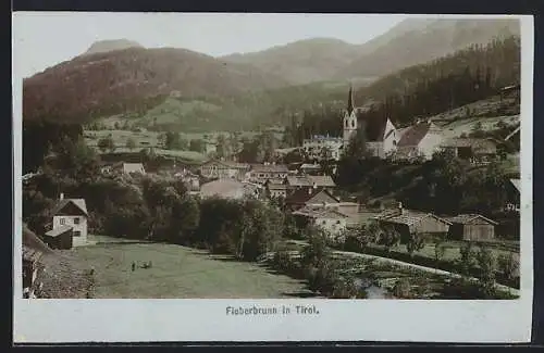 AK Fieberbrunn in Tirol, Teilansicht der Ortschaft