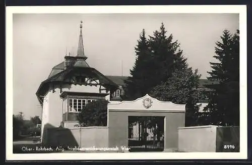 AK Leobendorf /N.-Oe., Ober-Rohrbach, Allg., Invalidenversicherungsanstalt Wien, Aussenansicht