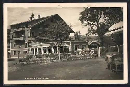 AK Kaprun, Strassenpartie mit Café Orgler