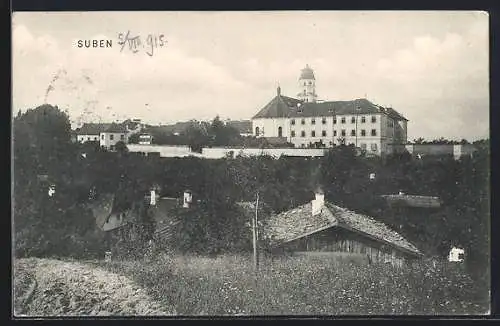 AK Suben, Ortsansicht vom Feld aus