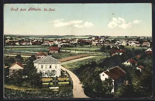 AK Altheim, Generalansicht der Stadt