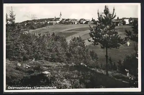 AK Oberneukirchen, Ortsansicht und Landschaftsbild