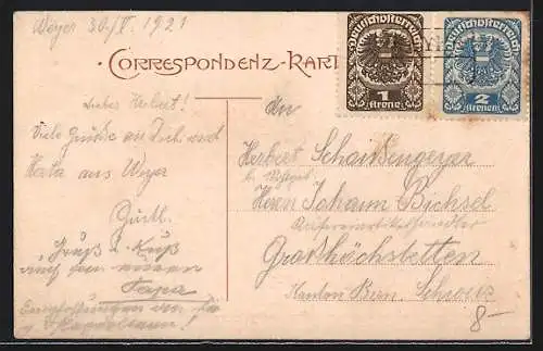 AK Weyer, Ansicht mit dem Ennsberg