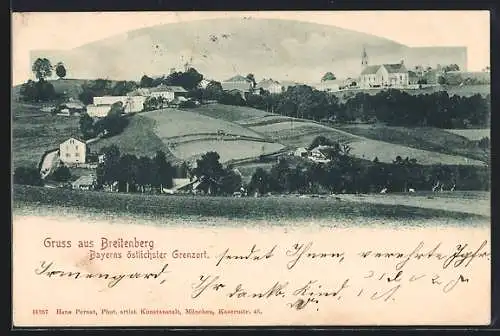 AK Breitenberg / Ndb., Panorama mit Kirche