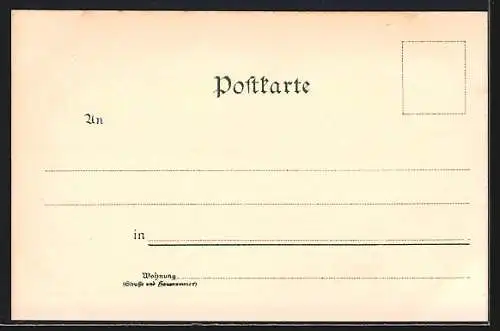 Lithographie Kochel a. See, Ortsansicht gegen Herzogstand