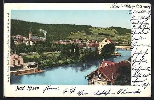 AK Bad Kösen, Teilansicht mit Restaurant Loreley