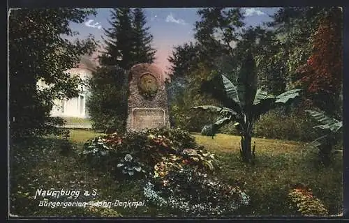 AK Naumburg a. S., Bürgergarten-Jahn-Denkmal