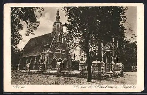 AK Lützen, Gustav-Adolf-Denkmal mit Kapelle