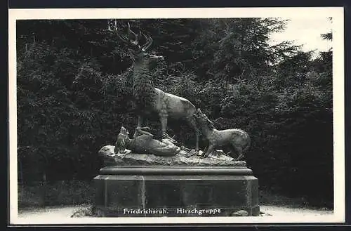 AK Friedrichsruh, Hirschgruppe im Park