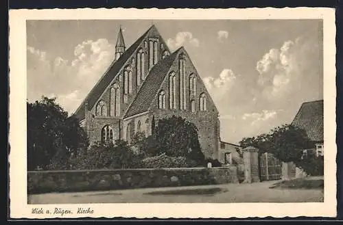 AK Wiek a. Rügen, an der Kirche