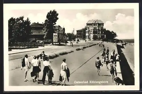 AK Kühlungsborn, Strassenpartie am Strand