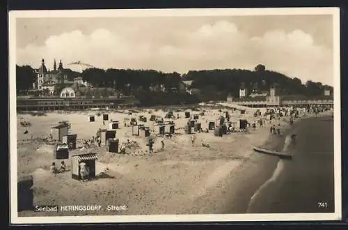 AK Heringsdorf / Seebad, Strandpanorama