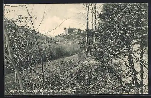 AK Kulmbach, Blick von der Hölle zur Plassenburg