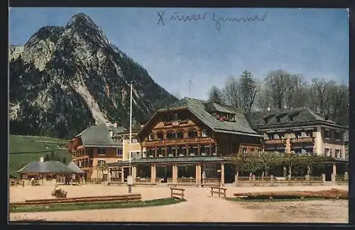 AK Königssee / Obb., Blick auf Hotel Schiffmeister, Bes. J. Moderegger