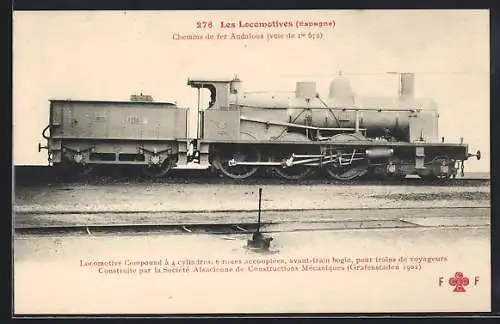 AK Spanische Eisenbahn-Lokomotive, Chemins de fer Andalous