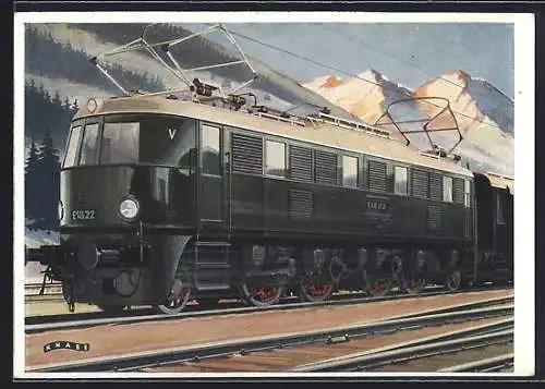 AK Schnellzuglokomotive mit AEG-Federtopfantrieb