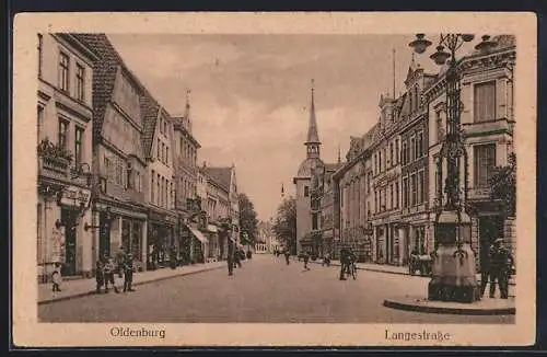 AK Oldenburg / O., Blick in die Langestrasse