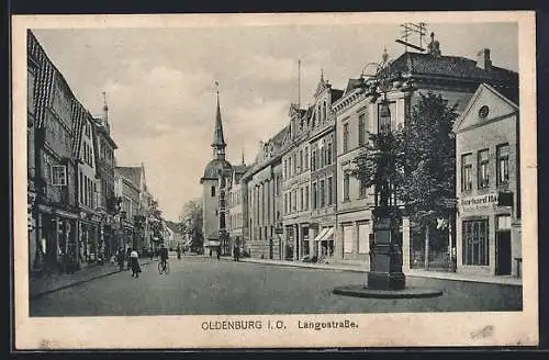 AK Oldenburg / O., Langestrasse mit Lappan