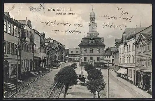 AK Königsee / Thür., Partie am Rathaus