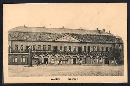 AK Aurich / Ostfriesland, Partie an der Kaserne