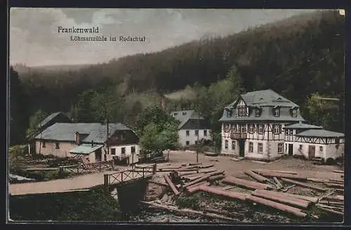 AK Schwarzenbach / Wald, Löhmarmühle im Rodachtale